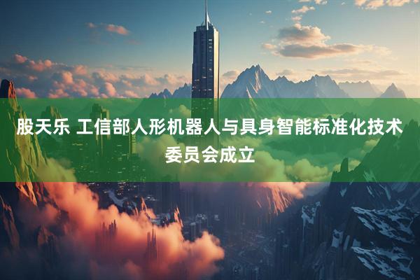 股天乐 工信部人形机器人与具身智能标准化技术委员会成立